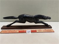HAND CARVED HORSE FIGURE  MADE OF HORN?