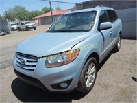 2010 Hyundai Santa Fe 5NMSHDAG2AH377239 Blue