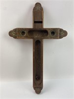 Wooden Last Rites Cross 16"