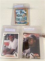3 Frank Thomas Rookie Cards 1990 Topps