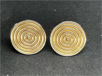 Yves Saint Laurent Concentric Circle Cuff Links