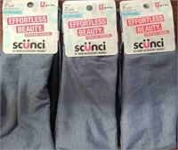 3X2 EXTRA WIDE SCUNCI (BLACK & GREY) HAIR BANDS