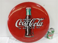 Round Drink Coca-Cola Sign 5 Cents