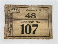 1916 PA RESIDENT HUNTERS LICENSE TAG: