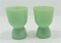 Fire King Jadeite lot of 2 double egg cups