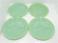 Fire King Jadeite set of 4 - 9 1/2" compartment