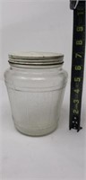 Ball Glass Barrel Jar With Lid