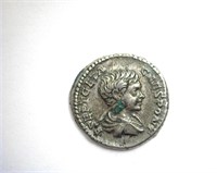 209-211 AD Geta Youth XF AR Denarius