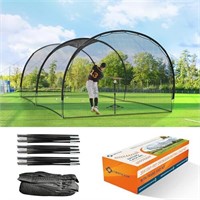 20ft Baseball Batting Cage Net, Fully Enclosed Bas