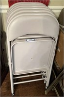 (6 PCS) FOLDING CHAIRS - LIGHT GRAY PADDED SEAT &