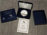 2013 W PROOF American Eagle .999 Silver Troy ounce