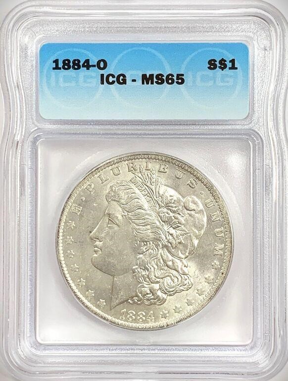 1884-O Morgan Silver Dollar MS-65