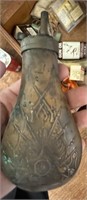 CIVIL WAR ERA COPPER POWDER FLASK