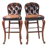 PAIR OF TRADITIONAL BARSTOOLS