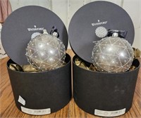 Two Waterford 4" Replica Ball Ornaments