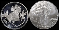 1 OZ .999 SILVER ANNIVERSARY ROUND & 2024 ASE