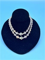 Iridescent Vintage Glass Bead Necklace