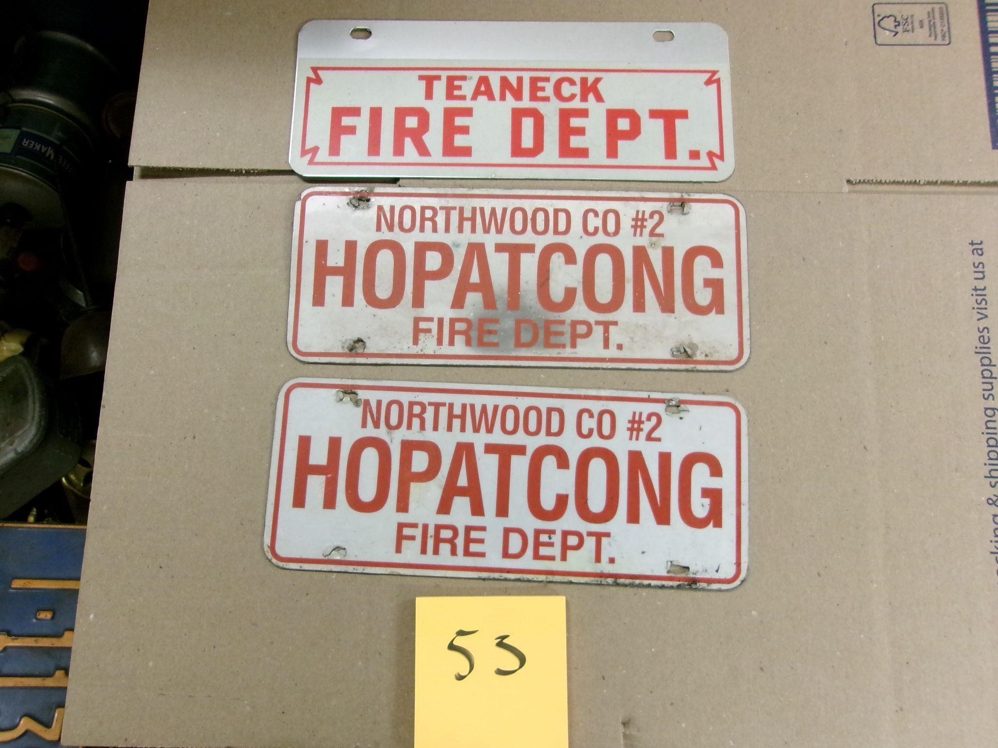 Fire department signage NJ