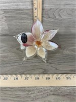 Murano Glass Flower Candle Holder