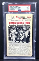 Graded 1960 Nu-Card DiMag Comes Through card