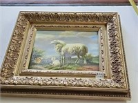 Framed oil on canvas, 14 x 16"  signed F.P Robbins