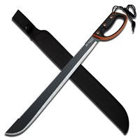 Jungle Master Black Handle Machete W/ Sheath