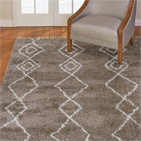 Zurich Brown Shag Rug (6.6 x 9.6)