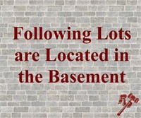 FOLLOWING LOTS ARE LOCATED IN THE BASEMENT