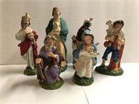 Vintage Lot of 6 Nativity Scene Figures-Italy