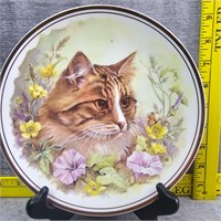 Royal Vale Made in England Cat In Flowers Signed