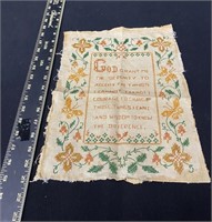 Antique Religous Cross Stitch