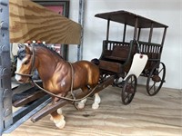 Toy Wagon w/Horse 24"