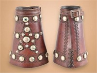 Spotted Leather Cowboy Cuffs