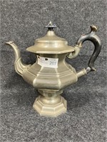 Roswell Gleason Antique Pewter Tea Pot