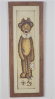 8.5" x 23.5" Framed Teddy Bear Picture