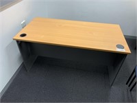 Timber Office Desk & 1.2m Circular Table