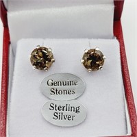 Sterling Silver Natural Smokey Quartz (4ct)