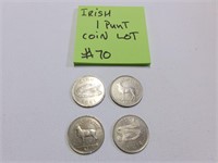 Irish 1 punt lot 4 coins