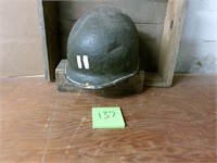 Vintage metal army helmet