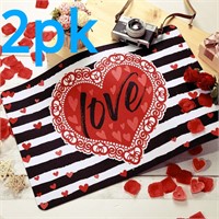 2pk 15.7x23.6 Valentine's Doormat Rug  Non Slip