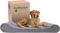 (N) FurHaven Pet Dog Bed | Orthopedic Microvelvet