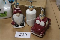 gnome soap dispenser set