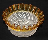 c1880 Gonterman Swirl Art Glass Bowl