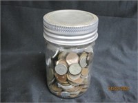 Jar Of Foreign Coins Rare