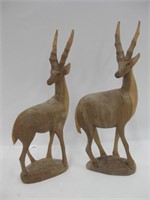 Pair Of Kenya Carved Wood Animals