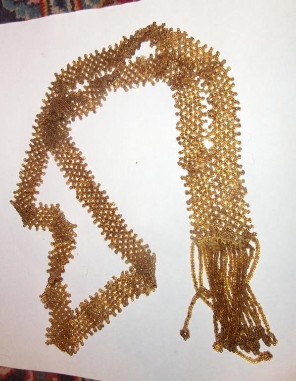 glass beaded Flapper necklace c.1920s