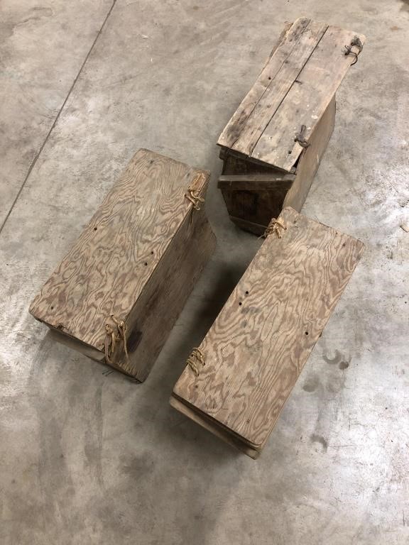 3 Wooden Pack Boxes