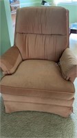Upholstered Swivel Chair Blush Rose 27” D x 36” H