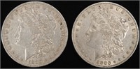 (2) 1880-O MORGAN DOLLARS XF/AU