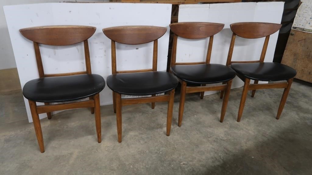 4 Wood & Cushion Chairs